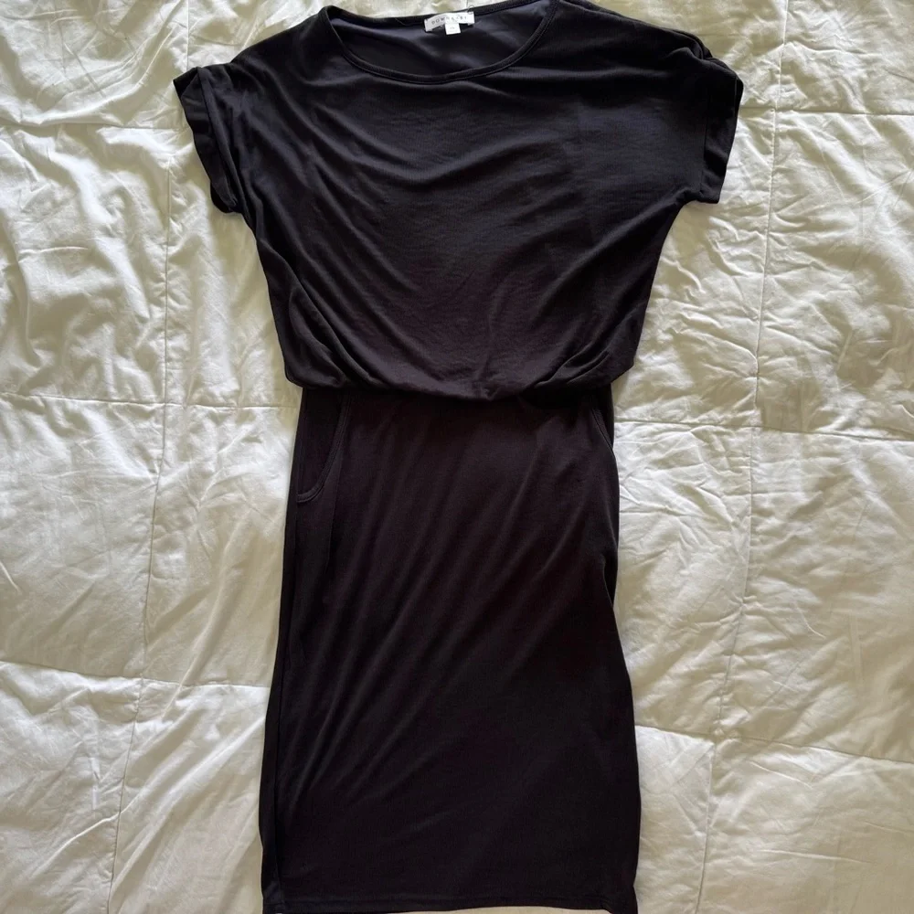Downeast Knit Shift Dress – Charcoal Gray – Size XS
